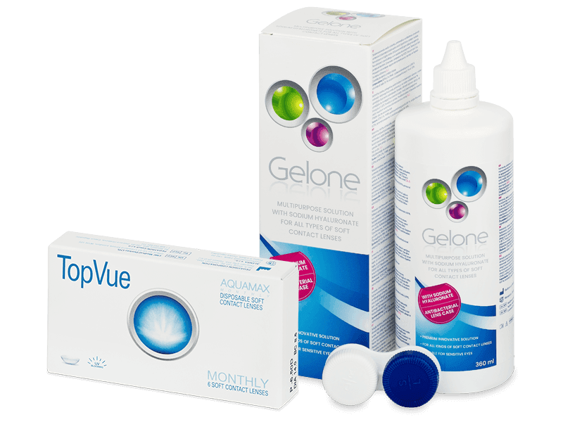 TopVue Monthly (6 šošoviek) + Gelone 360 ml - Výhodný balíček