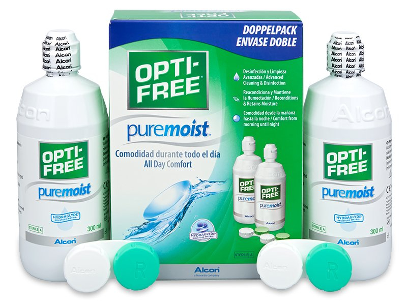 OPTI-FREE PureMoist 2 x 300 ml  - Výhodné dvojbalenie roztoku