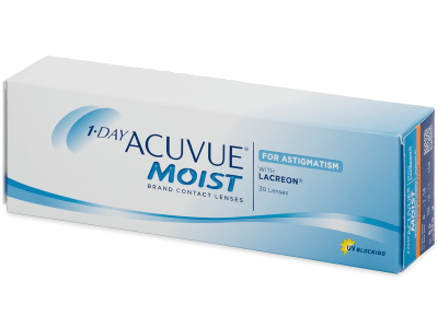 1 Day Acuvue Moist for Astigmatism (30 šošoviek) - Tórické kontaktné šošovky