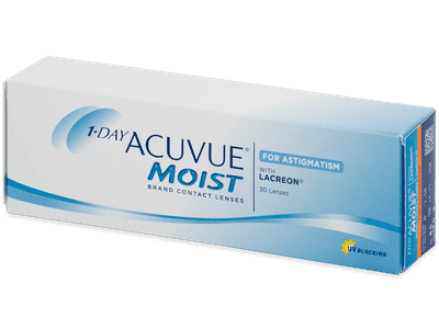 1 Day Acuvue Moist for Astigmatism (30 šošoviek) - Tórické kontaktné šošovky