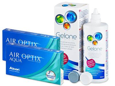 Air Optix Aqua (2x3 šošovky) + roztok Gelone 360ml