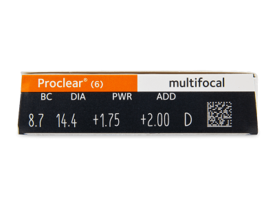 Proclear Multifocal (6 šošoviek) - Náhľad parametrov šošoviek